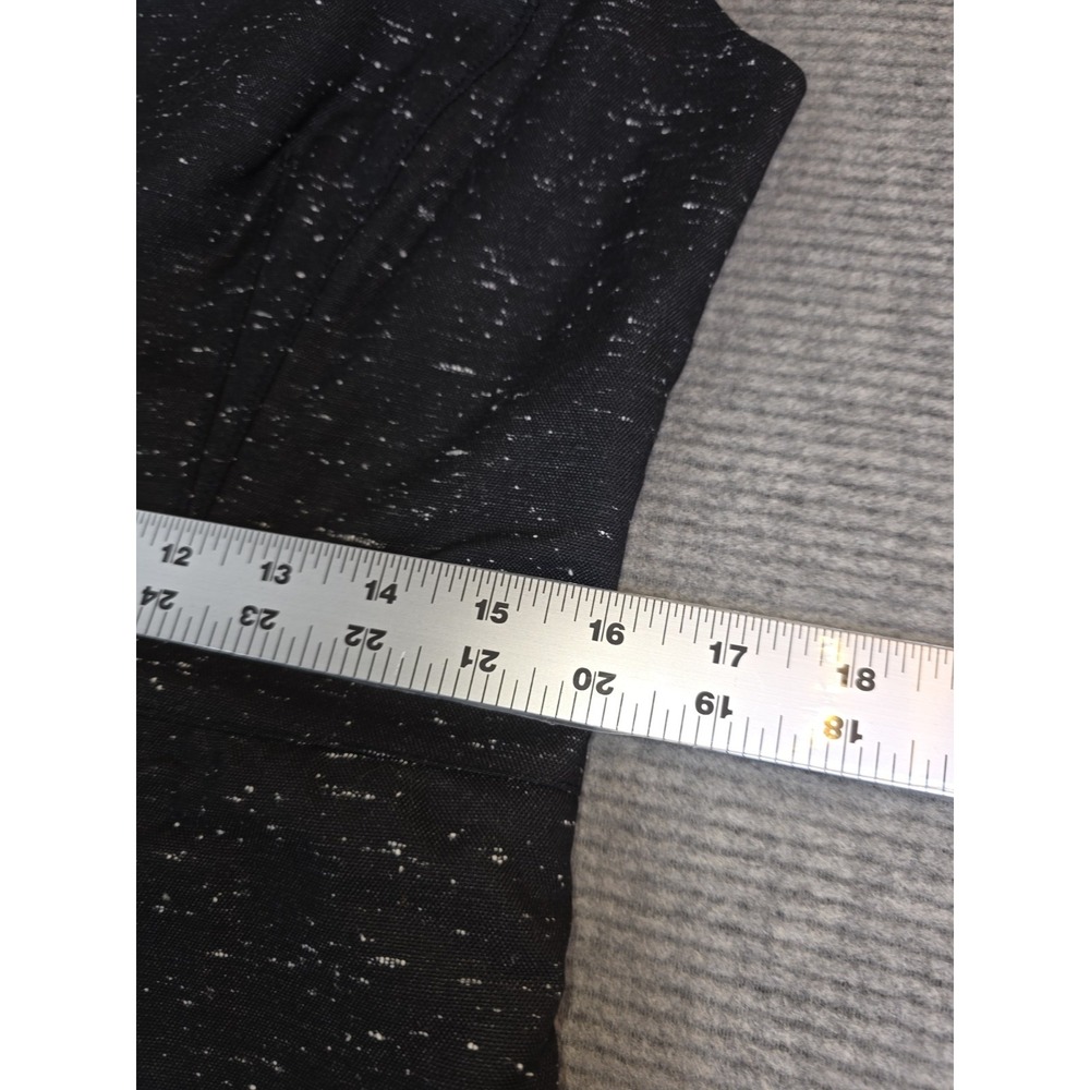 Ann Taylor Petite 8P Dress Black White Speckled Sleeveless Zip Pencil NEW - Picture 8 of 16